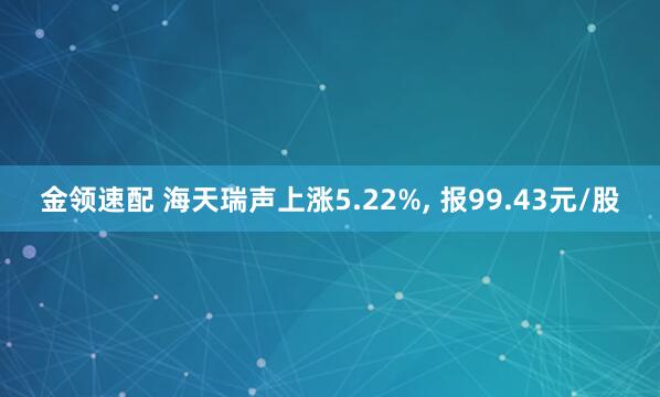金领速配 海天瑞声上涨5.22%, 报99.43元/股